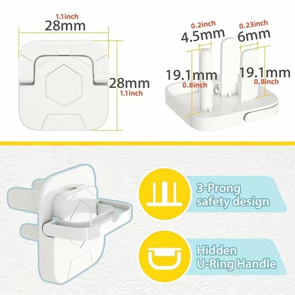 Baby Proof Electrical Covers For Baby Child Proofing Wall Out Let With Pull Ring - Picture 5 of 5